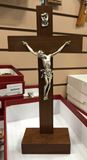Walnut 8.75" Standing Crucifix from Italy