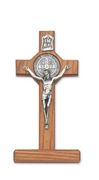 St. Benedict Standing Walnut Crucifix