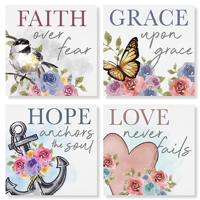Water Color Grace Coaster Set of 4
