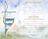 Watercolor Baptism Certificate with Envelope