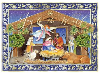 Watercolor Nativity Boxed Christmas Cards