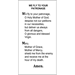 We Fly To Your Patronage Paper Prayer Card, Pack of 100 - 123192