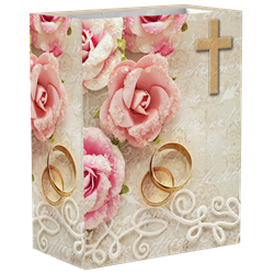 Wedding - Anniversary Gift Bag With Tissue Paper - Large