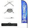 Welcome 9-3/4 Foot Flag Sign with Stake, Stand, Carrying Case and Weighted Bag