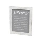 Welcome Leave Your Worries Framed Sign