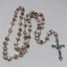 White 7mm Glass Bead Rosary from Italy - 10133