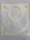 White Baby Bib with Floral Embroidery *WHILE SUPPLIES LAST*