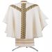 White Chasuble from Italy with Cross Y Banding and Plain Collar - 124651