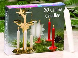 White Chime Candles, Box of 20