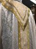 White Corbin Chasuble with Gold Orphrey by Arte Grosse White, Corbin, Chasuble, vestment, Gold Orphrey, Arte Grosse, 101-0815