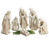 White Distressed Nativity Set, 17" tall