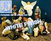 White Finish 36" Scale FULL Nativity Scene Set