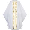White Gothic Chasuble with Plain Collar