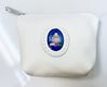 White Leather First Communion Zipper Rosary Pouch
