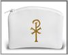  White Vinyl Rosary Pouch with zipper