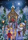 Winter Church Deluxe Boxed Christmas Cards, 15 Cards with 16 Gold Foil Envelopes