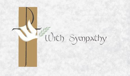 With Sympathy Mass Card, Box of 100