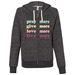 Womens French Terry Zip Hooded Sweatshirt Live More - Large / Black Ink Snow Heather *WHILE SUPPLIES LAST* - 124111