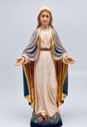 Wood Carved 8" Our Lady of Grace Statue from Italy
