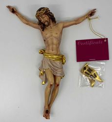 Wood Carved Hand Painted 8" Corpus for Crucifix Made In Italy
