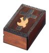 Wood Cross Box with Dove From Poland