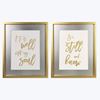 Assorted Wood Golden Faith Wall/Tabletop Sign with Gold/Silver Frame, Sold Each