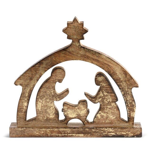 Wood Nativity Scene Figure