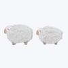 Wood Sheep with Faux Fur Cover Tabletop Decor 2 PIECE SET