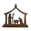 Wooden Nativity Manger, Brown 10x9.5in