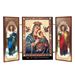 Wooden Triptych Perpetual Help With Archangel Michael and Gabriel 3 3/8 Inch Made In Ukraine - 123054