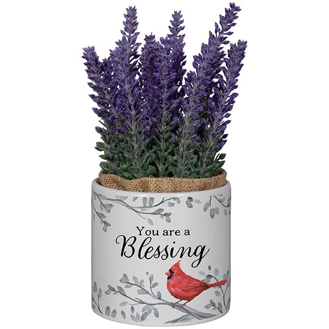 You Are A Blessing Planter With Artificial Flowers