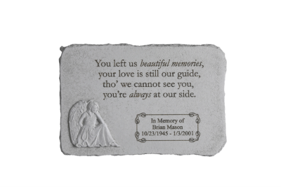 You Left Us Beautiful Memories Personalized Garden Stone *SPECIAL ORDER NO RETURN*