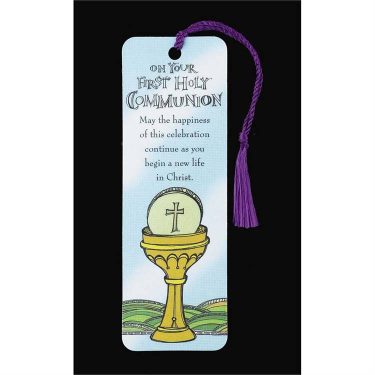Catholic Gift Shop Ltd First Communion Chalice Pin Communion Party Favours & Lourdes Prayer Card Keepsake Gifts 