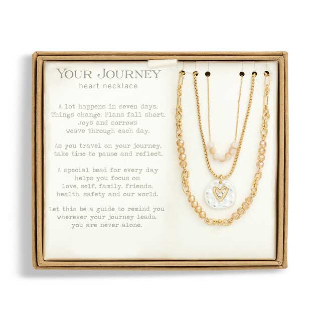 Your Journey Beaded Love Necklace - Champagne
