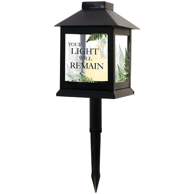 Your Light Will Remain LED Lantern Garden Stake