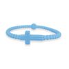 Youth Silicone Cross Bracelet - Light Blue