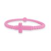 Youth Silicone Cross Bracelet - Light Pink