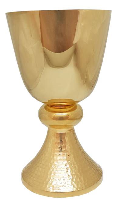1-2803 Chalice with Hand Hammered Base - Made in Spain