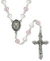 Pink and White Heart Rosary