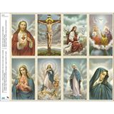 Jesus, Trinity, Mary Assortment Print Your Own Prayer Cards - 25 Sheet Pack