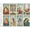 Jesus, Trinity, Mary Assortment Print Your Own Prayer Cards - 12 Sheet Pack
