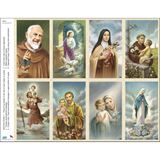 Saints Assortment #2 Print Your Own Prayer Cards - 25 Sheet Pack