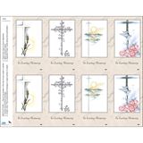 Cross Assortment Print Your Own Prayer Cards - 12 Sheet Pack