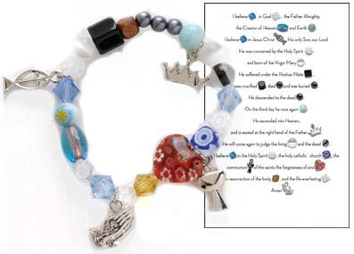 Freshwater Pearl Cross Bracelet for Little Girls, Baptism, Communion, 7