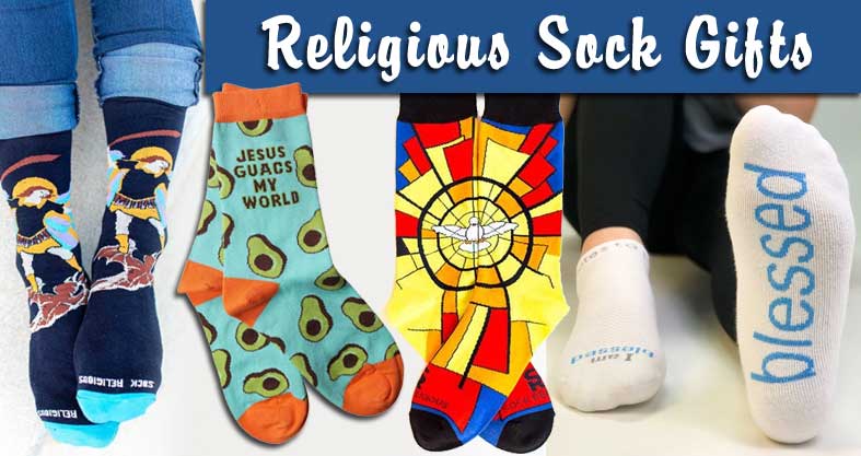 religious socks saints and sacraments